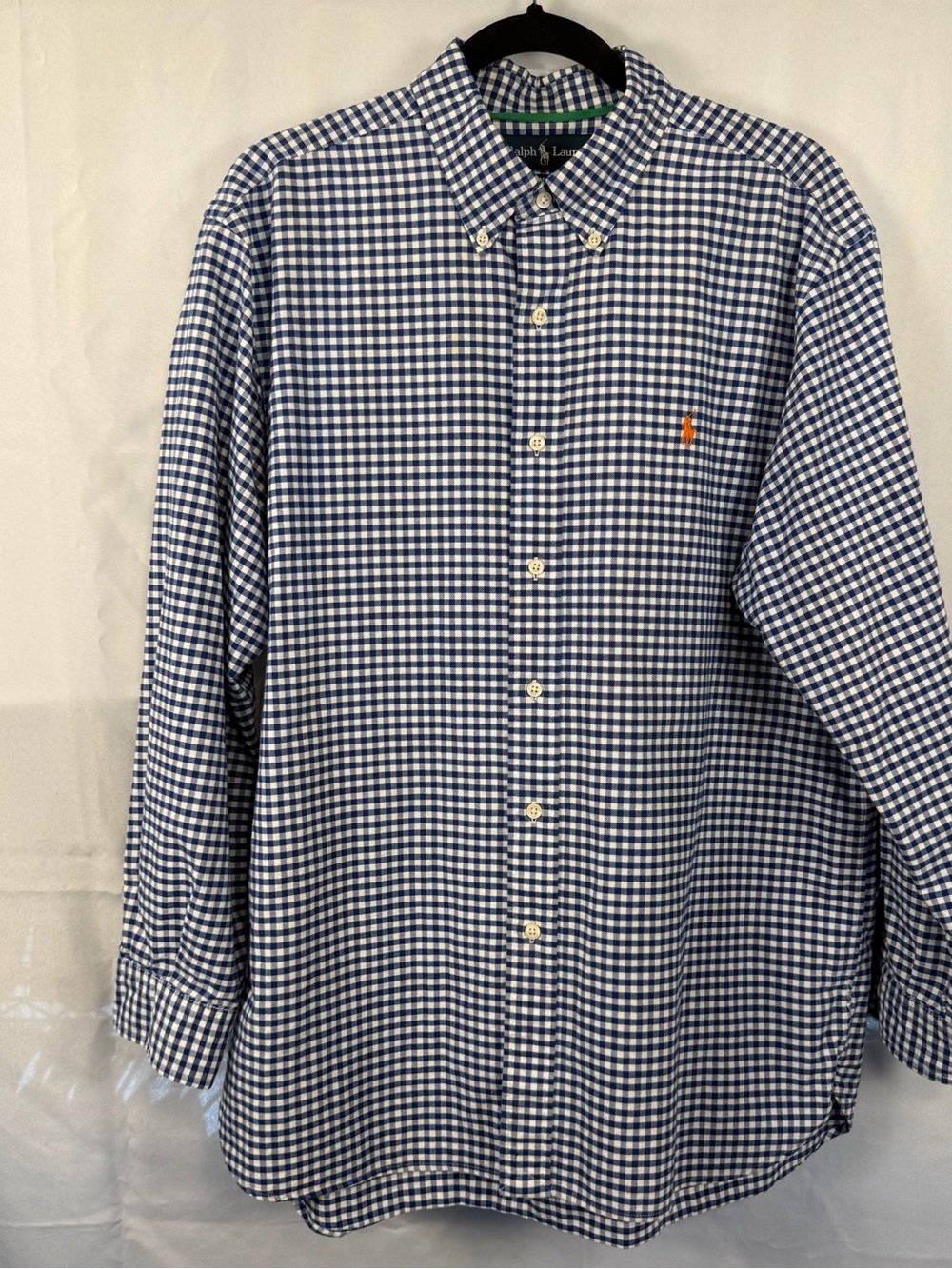 Ralph Lauren Classic Fit Gingham Button Down Shirt XL